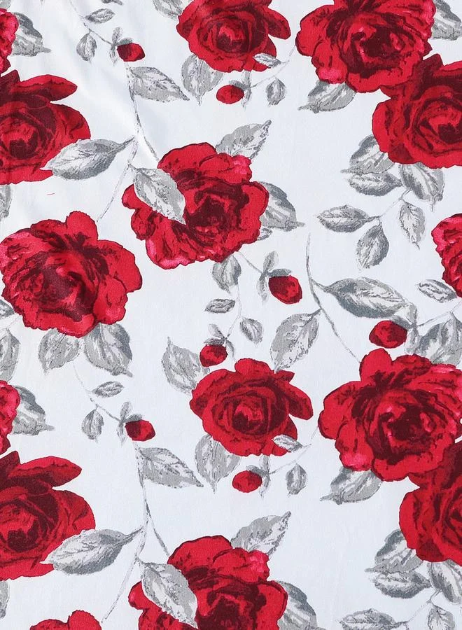 تايك تو قميص نوم كامي بطبعة زهور الورد للنساء